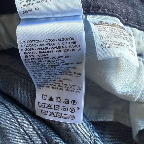 Levis Women's Demi Curve Mid Rise Slim Jeans Size 10 (30x30) Dark Wash Blue - Picture 9 of 12